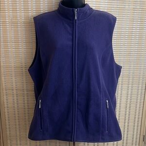 Karen Scott Deep Purple Fleece Vest
